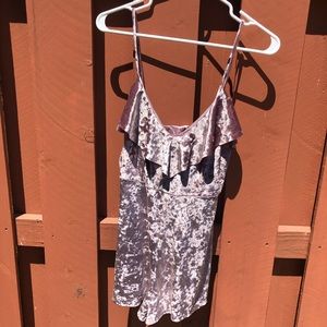 crushed velvet romper